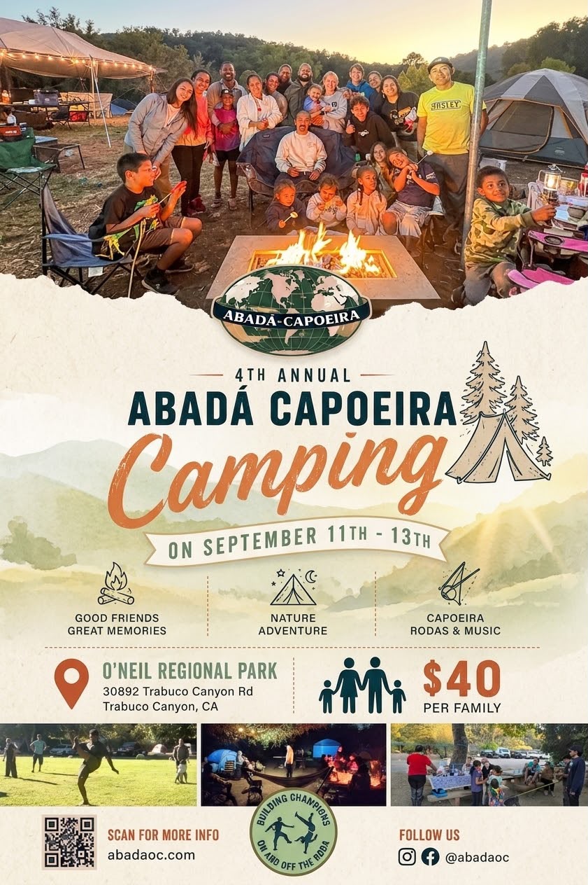 4th Annual ABADÁ Capoeira Camping flyer